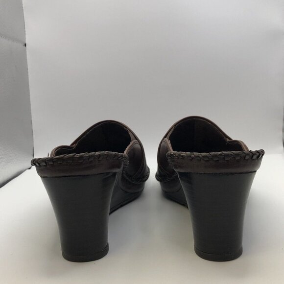 Clarks Artisan open back mule clog sz 8.5 wedge - Picture 4 of 13